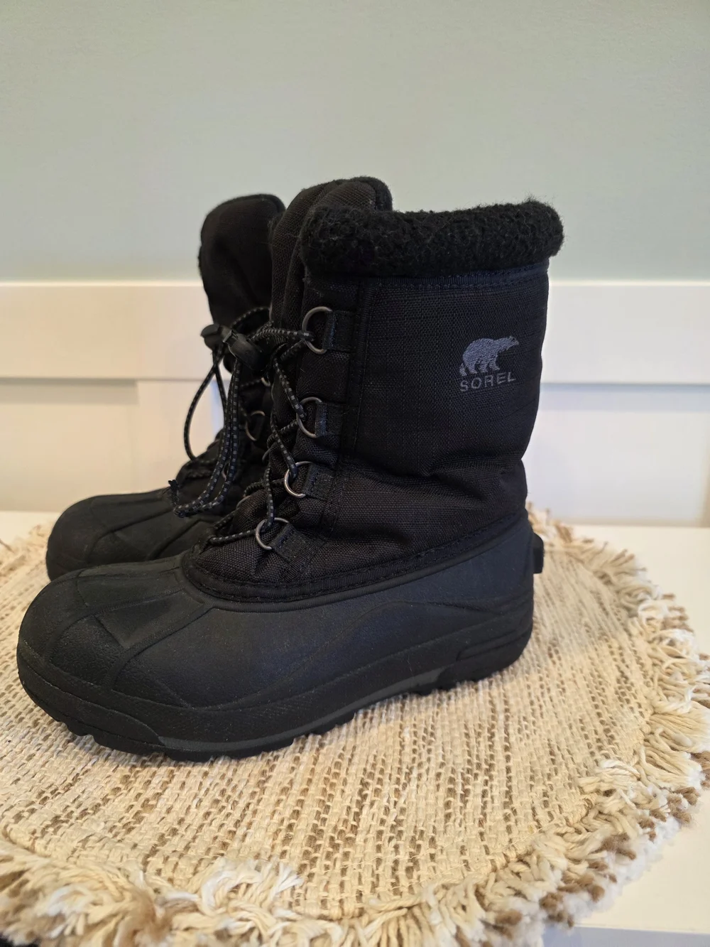 Sorel Youth 3Y Black Waterproof Winter Snow Boots